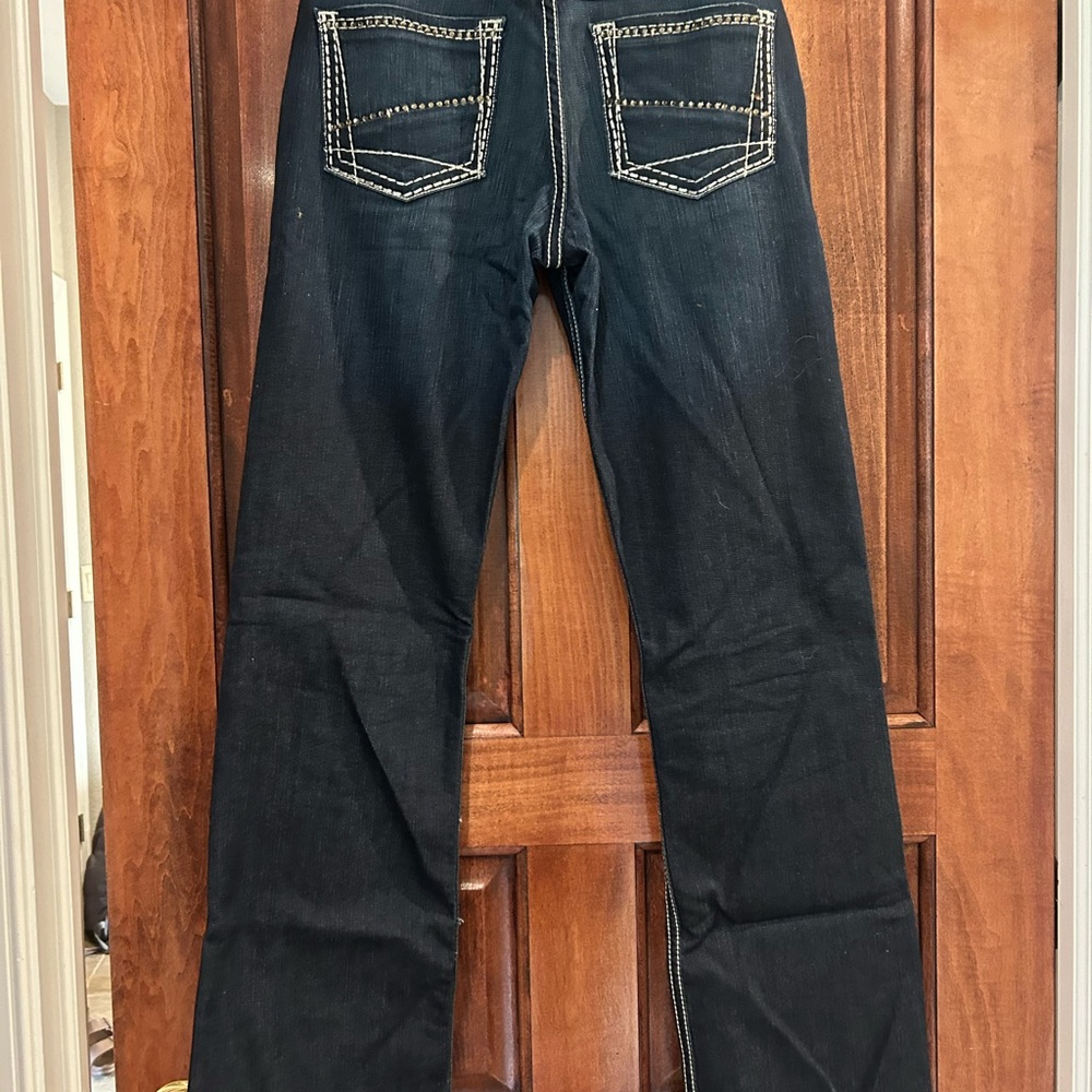 BKE Women's Boot Cut Jeans - Dark Blue size 27
